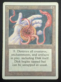 MTG Nevinyrral's Disk- DAMAGED -3rd Edition Magic the Gathering Card # 267 - Image 1