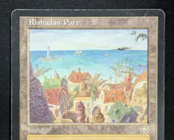 MTG Rishadan Port- DAMAGED -Mercadian Masques Magic the Gathering Card # 324 - Image 3