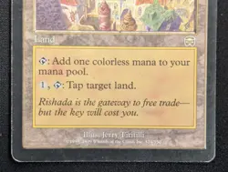 MTG Rishadan Port- DAMAGED -Mercadian Masques Magic the Gathering Card # 324 - Image 4