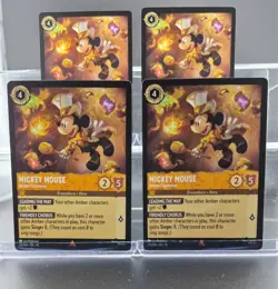 Disney Lorcana Mickey Mouse - Amber Champion 23/204 Whispers in Well R 4 Cards - Image 1