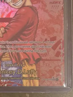 Monkey.D.Luffy (118) (3rd Anniversary) One Piece Card Manga RED Rare English Nm - Image 3