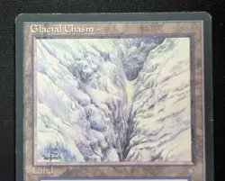 MTG Glacial Chasm- DAMAGED -Ice Age Magic the Gathering Card # 353 - Image 3