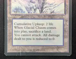 MTG Glacial Chasm- DAMAGED -Ice Age Magic the Gathering Card # 353 - Image 4