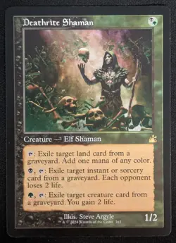 MTG Deathrite Shaman (Retro)- DAMAGED -Ravnica Remastered Magic Card # 363 - Image 1