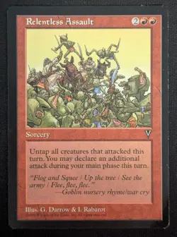 MTG Relentless Assault- DAMAGED -Visions Magic the Gathering Card # 091 - Image 1