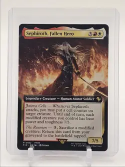 SEPHIROTH, FALLEN HERO 2025 MTC FINAL FANTASY COMMANDER RARE 7/5 Q1816 - Image 1