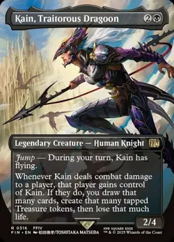 1x Kain, Traitorous Dragoon ~~ Borderless - Foil NM-Mint, English Final Fantasy - Image 1