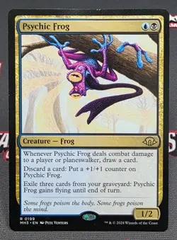 MTG Psychic Frog- DAMAGED -Modern Horizons 3 Magic the Gathering Card # 199 - Image 1