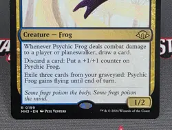 MTG Psychic Frog- DAMAGED -Modern Horizons 3 Magic the Gathering Card # 199 - Image 4
