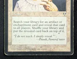 MTG Enlightened Tutor- DAMAGED -Mirage Magic the Gathering Card # 014 - Image 4