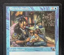 MTG Rhystic Study- Signed -Prophecy Magic the Gathering Card # 45 - Image 3