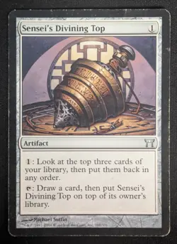 MTG Sensei's Divining Top- DAMAGED -Champions of Kamigawa Magic Card # 268 - Image 1