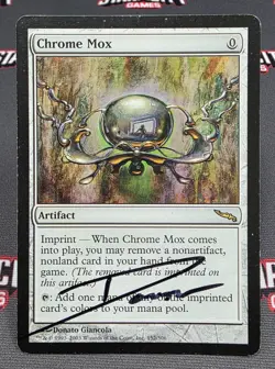 MTG Chrome Mox- Signed -Mirrodin Magic the Gathering Card # 152 - Image 1