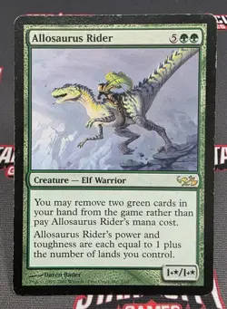 MTG Allosaurus Rider- DAMAGED -DD: Elves vs. Goblins Magic the Gathering Card #2 - Image 1
