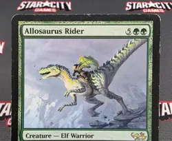 MTG Allosaurus Rider- DAMAGED -DD: Elves vs. Goblins Magic the Gathering Card #2 - Image 3