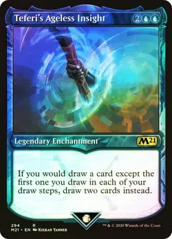 Teferi's Ageless Insight FOIL SHOWCASE - 294 - Rare - Core Set 2021 M21 MTG - Image 1
