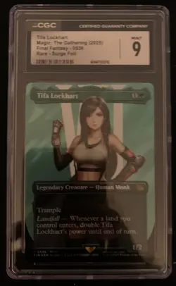 Tifa Lockhart Borderless Surge Foil CGC 9 Graded Final Fantasy MTG - Image 1