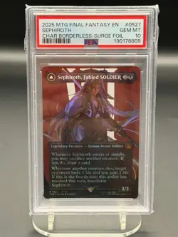 2025 MTG Final Fantasy EN Borderless Surge Foil #0527 Sephiroth PSA 10 GEM MINT - Image 1