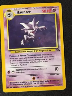 Haunter Holo 6/62 Fossil Set Unlimited Rare Pokemon Card WOTC 1999 - Image 1