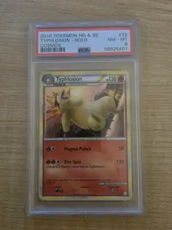 Pokemon Typhlosion 32/123 Heartgold & Soulsilver 2010 Cosmos Holo PSA 8 - Image 1