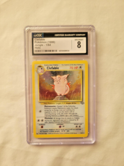 PSA 8 (CGC) 1999 Vintage Pokemon Clefable Rare Holo 1/64 Jungle (NM/MINT) - Image 2