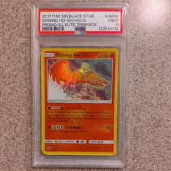 2017 POKEMON SM BLACK STAR PROMO #SM70 SHINING HO-OH-HOLO PSA 9 - Image 1
