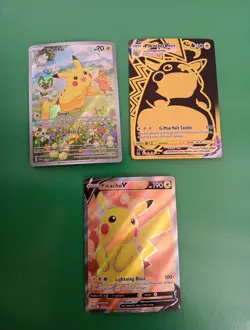 Pokemon TCG Pikachu Lot Of 10 Cards Includeds 2 Promos/ Sleeve and Empty Tin - Image 2