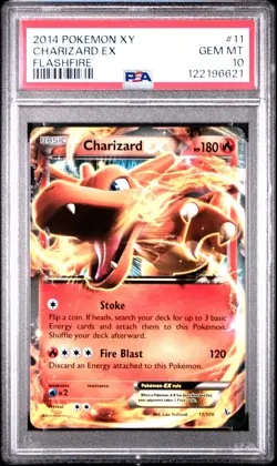 2014 POKEMON XY FLASHFIRE #11 CHARIZARD EX PSA 10 - Image 1