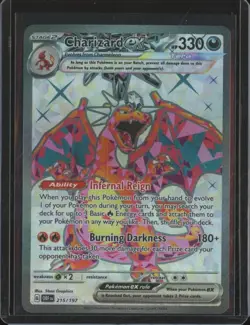 2023 Pokemon Obsidian Flames CHARIZARD EX #215 Ultra Rare Full Art Holo JFB1 - Image 1