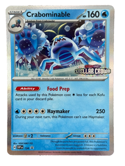 Crabominable 134 Pokemon TCG Scarlet & Violet: Stellar Crown Stamped Promo NM - Image 1