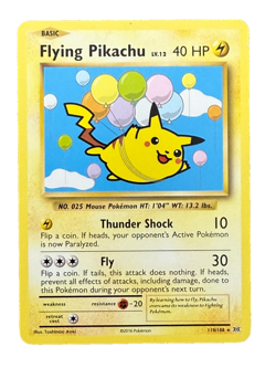 Flying Pikachu Pokemon TCG 110/108 XY Evolutions Secret Rare Near Mint - Image 1