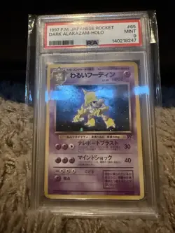 PSA 9 MINT DARK ALAKAZAM-HOLO NO. 065 ROCKET GANG POKEMON JAPANESE - Image 1