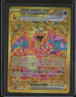 2023 Pokemon Obsidian Flames CHARIZARD EX #215 Hyper Rare Full Art Holo JFB1 - Image 1
