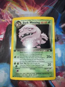 Pokemon TCG Team Rocket Dark Weezing 14/82 Rare 1st Edition Holo - Image 1