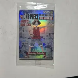 One Piece US Voyage College Basketball Monkey D. Luffy Collectible Card SEALED - Image 1