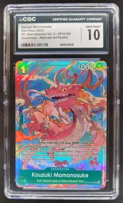 2025 ONE PIECE CCG KOUZUKI MOMONSUKE ALT ART OP10-028 CGC 10 E PT - Image 1