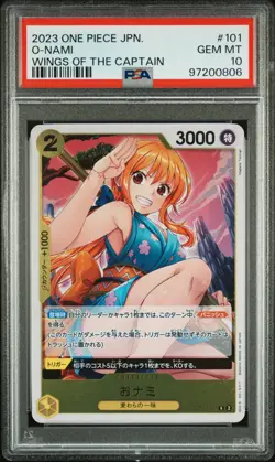 2023 One Piece Japanese Wings Of The Captain O-Nami #OP06-101 PSA 10 GEM MINT - Image 1