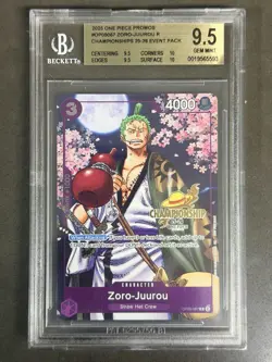 2025 One Piece Promos Zoro-Juurou Championships Event Pack BGS 9.5 - Image 1