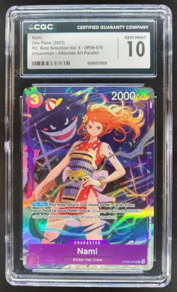 2025 ONE PIECE CCG NAMI ALT ART OP09-070 CGC 10 D PT - Image 1