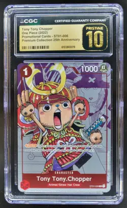 2022 ONE PIECE CCG TONY TONY CHOPPER 25TH ST01-006 CGC 10 PRISTINE D PT - Image 1
