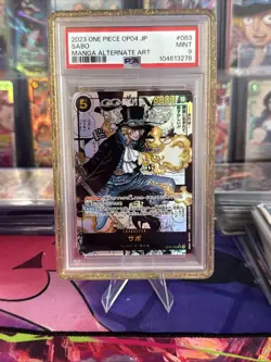 PSA 9 Sabo OP04-083 Manga Alt Art Carrying on His Will ONE PIECE Card Japanese - Image 1