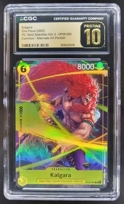 2025 ONE PIECE CCG KALGARA ALT ART OP08-099 CGC 10 PRISTINE E PT - Image 1