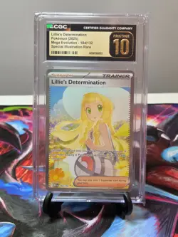 2025 POKEMON CGC 10 PRISTINE LILLIE'S DETERMINATION 184/132 SIR SPECIAL RARE - Image 1