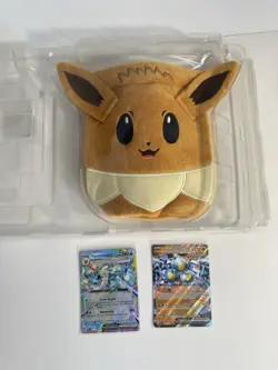 Pokemon TCG: Prismatic Evolutions Accessory Pouch - EEVEE POUCH ONLY + 2 CARDS - Image 1
