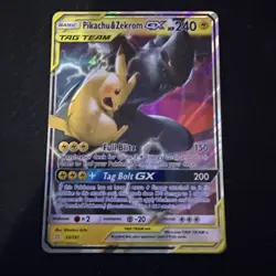Pokemon TCG Pikachu & Zekrom GX Team Up Holo Card 33/181 NM Condition - Image 1