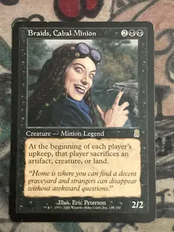 MTG Braids, Cabal Minion Odyssey (117/352) Regular Rare Magic the Gathering - Image 1
