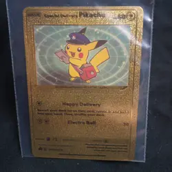 2021 Special Delivery Pikachu Gold Foil Pokemon Card - Image 1