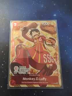 One Piece TCG English Monkey D Luffy Card Fest 24-25 P-080 Near Mint Foil - Image 1
