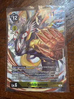 Digimon Card Game Goldramon EX3-035 SR Alternate Art Near Mint - Image 1
