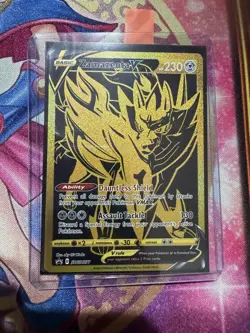 Zamazenta V - SWSH077 - Pokemon Sword & Shield Promo Ultra Rare Holo Card NM - Image 1